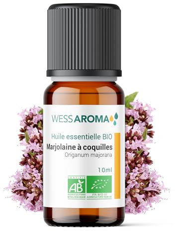 Huile Essentielle BIO de Marjolaine à coquilles 10ML - Certifiée AB - 100% Pure & Naturelle, Chémotypée HEBBD - Pratiques agricoles durables - Analysée et conditionnée en France