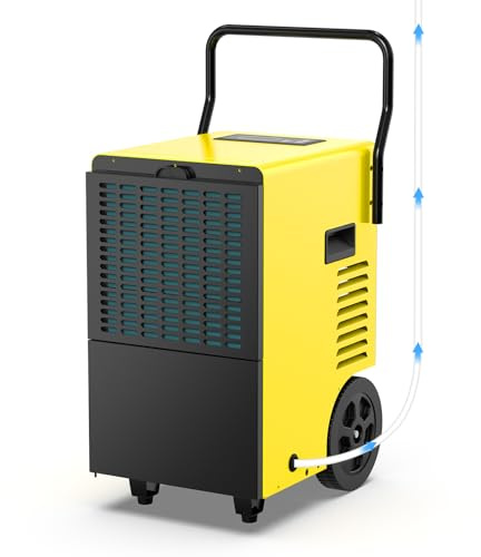 DAHTEC Deshumidificador Industrial 50 L/24 h con Bomba de Agua Integrada