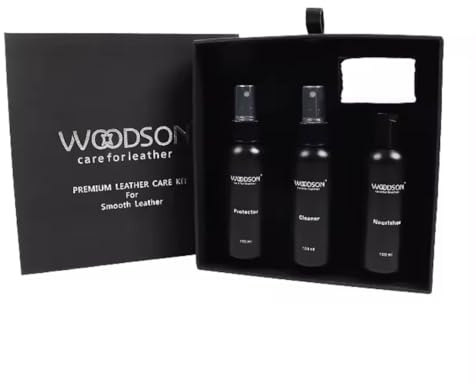 Lederpflegeset – Premium Lederpflege für Glattleder | Lederpflegekit mit Reiniger & Balsam für Möbel, Taschen, Schuhe, Autoledersitze
