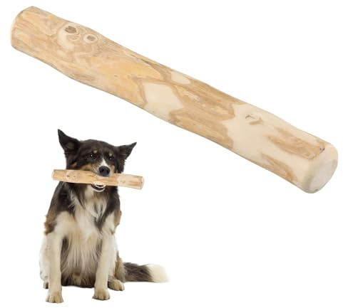 QINGZY Bâton à Mâcher en Bois de Café, Jouets à Mâcher Naturels pour Chiots, Taille S 18.5 * 3-3.5cm, M 21 * 3.5-3.7cm, Os en Bois pour Chien, Soigne Les Dents (S)