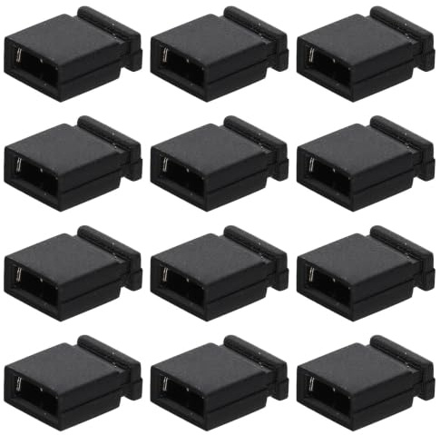 HOODANCOS Leiterplatten 1000 Stück aus Kunststoff und Kupfer 2,54-MM Kurzschlussblock Jumperkopf Schwarz für Motherboard und Schaltkreis