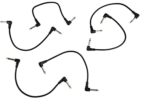 AOWINHIT 6st Gitarrpedalkabelpaket, Hållbar Elektrisk Effekttråd, Brusfri överföring för Musikälskare, 31 Cm Lång, Halkfri Design