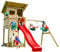 Blue Rabbit 2.0 Spielturm BEACH HUT mit Rutsche 2,30 m oder 2,90 m inkl. Wasseranschluss, Kletterwand mit Klettersteinen, Doppelschaukel - Kletterturm, Stelzenhaus