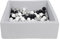 Velinda Piscine a balles pour Enfant, Dimensions: 90x90 cm, Aire de Jeu + 150 balles (Couleurs des balles: Noir,Blanc,Gris)