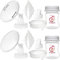 Nenesupply 27mm Flange Pump Parts Compatible w Spectra S2 S1 Breast Pumps Replacement Kit for Spectra Pump Parts 27mm S2 Parts S2 Accessories Inc Flange Duckbill Valve Backflow Protector Bottles