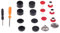 Tubayia Lot de 8 boutons ABXY de rechange + 8 poignées de pouce + 2 tournevis pour manette Xbox One Elite / PS4 Pro (Rouge)