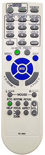 Leankle Fernbedienung RD-469E für Projektoren NEC NP-M282X M283X M302 M303WS M322 M323 M332XS M333XS M352WS M353WS M362 M363 M402 M403 ME301 ME331 ME361 ME401 U321 UM301 UM351 UM352 UM361 V302 V332