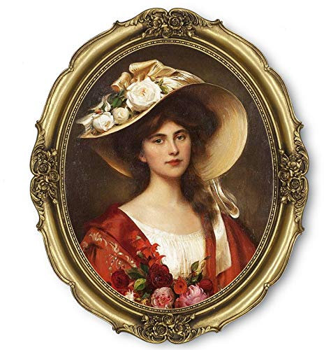 Simon's Shop Ovaler Bilderrahmen, 28,9 x 35,6 cm, Antik-Gold, Wanddekoration