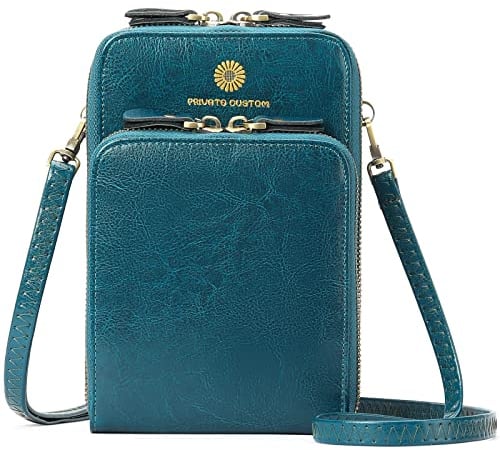SENDEFN Handytasche zum Umhängen - Handy Umhängetasche Damen Handytasche Leder Handytasche mit Geldbörse zum Umhängen mit Kartenfächer Abnehmbar Schultergurt für Handy