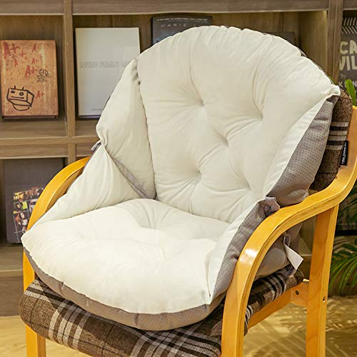 Stuhlauflage,Plüsch Sitzpolster Niedriglehner Stuhlkissen mit Rückenteil Polsterauflage Gartenstuhl Kissen Sofa Sessel Rollstuhl Gestepptes Sitzauflage,Sitzkissen für Auto,Büro und Boden F 40x48CM