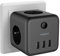 TESSAN Ladron Enchufes Negro, 6 en 1 Cubo Enchufes Multiple Pared, Triple Multiple con 3 USB, Regleta Pared con Interruptor, Ladrones Múltiple Modernos Para Phone, Pad, Hogar y Oficina