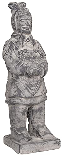 Trendyshop365 XL Chinesischer Terrakotta Krieger 50cm Gartendeko Statue (stehend Design 2)