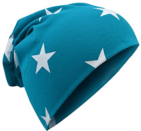 Miobo Jersey Slouch Beanie Long Mütze Unisex Stern Baumwolle Baby Kinder Damen Herren Klein Stern