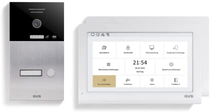GVS - IP Video Türsprechanlage mit Türöffner, HD Kamera, 2X 10 Zoll Monitor & App - Smarte Video Türklingel mit Kamera & Gegensprechanlage für 1 Familienhaus (AVS5406A)