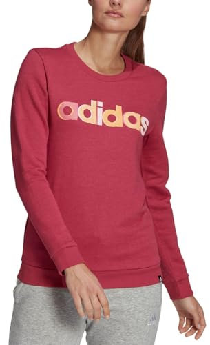 Adidas Women's Multi-Color Logo Long Sleeve Top (Wild Pink, X-Small)