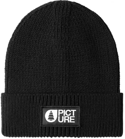 Picture Colino Beanie Schwarz - Warme modische Strickmütze, Größe One Size - Farbe Black