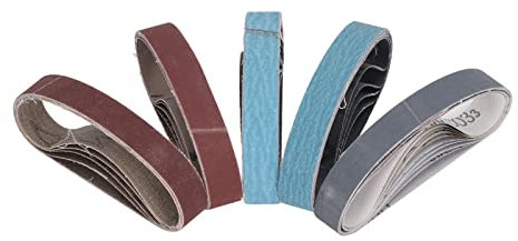 Bandschleifer-Ersatz-Endlosband-Schleifband-Schleifband-Schleifpapier, ca. 305 Mm, Länge 80 120 240 400 800 1000, Körnung 5, Jeweils 30 Blatt (3/4 Zoll 12 Zoll)