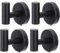 Segus Colgador Toalla, 4 Piezas Percha Baño, Ganchos de Pared Acero Inoxidable para Toallas, Esponja, Cepillos, Accesorios Negro
