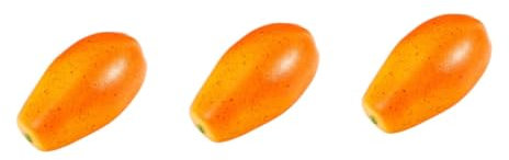 DECHOUS 3 STK gelbe Papaya dekorative Früchte gefälschte Papaya House Decoration lustige Spielzeuge Wohnkultur falsche Papaya-Verzierung Requisiten für Fruchtmodelle Haushalt