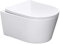 doporro WC Suspendu Céramique Blanc Toilette Abattant Silencieux avec Frein de Chute Aix306