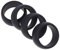 ABOOFAN 4 Pièces Anneau De Silicone Noir Pour Hommes - Alliances De Mariage, Accessoires De Gymnastique, Extérieur - Caoutchouc, Gel De Silice