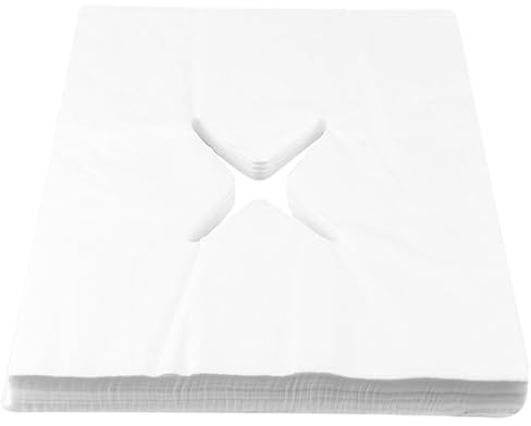 UAPPO 200 x Massage-Gesichtsabdeckungen, Einweg-Nasenschlitztücher für Massagetische,super bequeme Massage-Gesichtsabdeckungen aus Vliesstoff für Massagetische 40x40cm