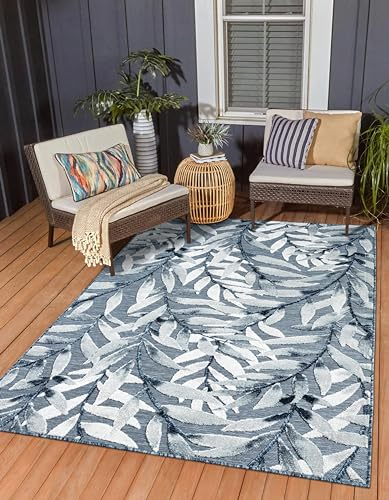 MY-RUG Outdoor Teppich wetterfest 240 x 320 cm, UV beständig & robust für Garten Terrasse, Balkon Küche & Wohnzimmer, kurzflor waschbarer Wohnzimmerteppich, Laurel
