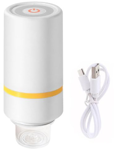 Sottovuoto portatile, ricaricabile tramite USB, mini pompa a compressione per alimenti, verdure, carne, colore bianco