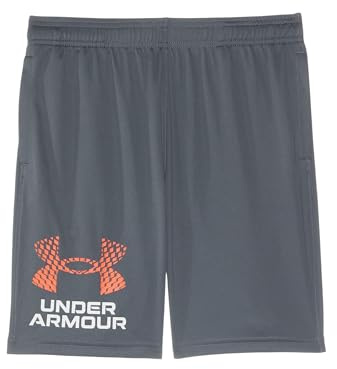 Under Armour Shorts mit Tech-Logo für Jungen, (025) Castlerock/Weiß/Fire, XL