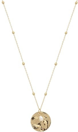 Labelle Sautoir Femme en Acier Inoxydable Imani | Collier Long de Perles en Nacre Blanche Naturelle | Bijou Qualité | Cadeau pour Femme, Anniversaire, Saint-Valentin, Fête des mères | Longueur 52 cm