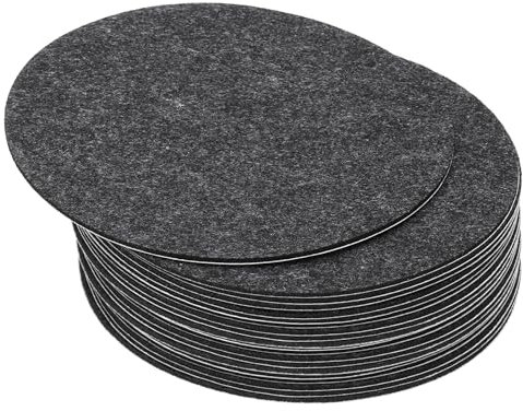 PATIKIL 6,5 Zoll Durchmesser Lampenfuß Filz, 20er Pack 2mm Dicke runde weiche Selbstklebende rutschfeste Kratzfeste Filzunterlage für Lampen, Möbel, DIY-Basteln, Dunkelgrau