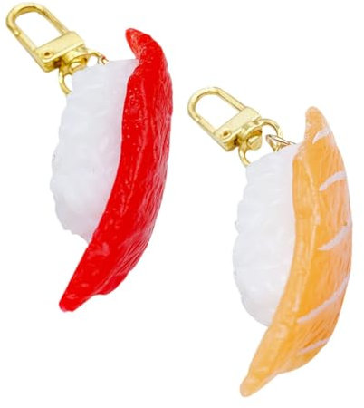 ifundom 2 Stück Anhänger Schlüsselanhänger Tasche Hängende Verzierung Sushi Schlüsselanhänger Anhänger Schlüsselanhänger Sushi Schlüsselanhänger