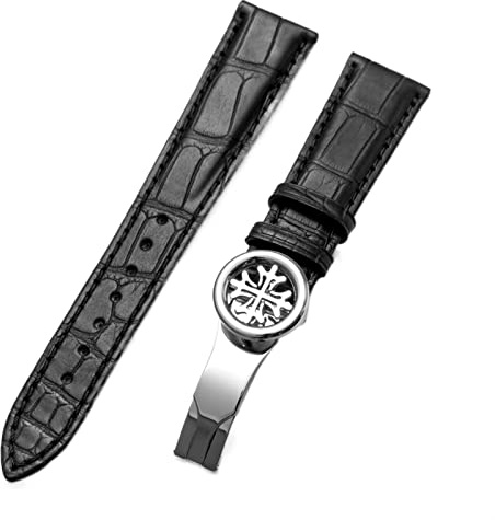 INFRI Für Patek Philippe Uhrenarmband 5146 5396. Echtes Alligatorlederarmband(Brown,22mm)