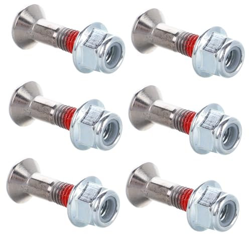PartyKindom 6 Sets Motorcycle Sprocket Bolts Motorcycle Sprocket Screw Motorcycle Sprocket Nuts Metal Silver Sprocket Screws for Motorcycle
