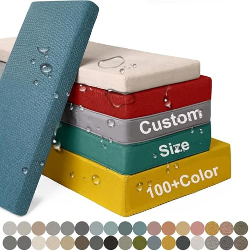 Benutzerdefinierte Bankkissen Bankauflage Stuhlkissen, rutschfeste Sitzkissen Bank Sitzbank Kissen, Innen Outdoor Gartenbank Auflage, Waschbar Abnehmbar Sitzauflage Bank für Fensterbank Couch Möbel