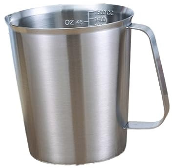 SHOWERORO Taza Medidora Inoxidable 1500ml Vaso Medidor Cocina Con Báscula Para Hornear
