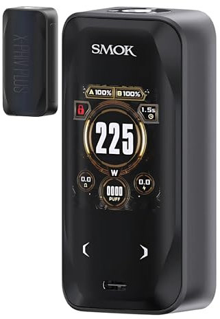 SMOK X-Priv Plus Vape Mod - [Requires 2 x 18650 Battery - Sold Separately] 225w, MTL, RDTL and DTL Vaping, Threaded 510 Connection, No Nicotine (Black)