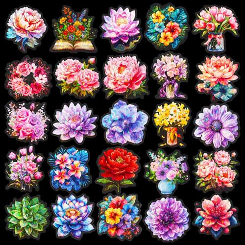 100 Stk Der Modischen PET Transparenten Hand Konto Wasserdichte Aufkleber DIY Gepäck Notizbuch Blume Aufkleber