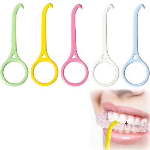 5 Stück Aligner-Entfernungswerkzeug für unsichtbare,Aligner Removal Tool,Zahnspange Haken Zahnspange,Aligner Entfernungswerkzeug,Unsichtbare Zahnentfernung,für unsichtbare Zahnspangen(5 Farben)