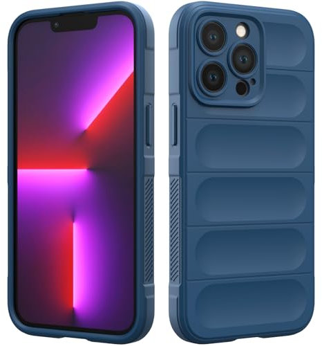Custodia Compatibile con iPhone 13 Pro, Silicone Custodia per Tutto il Corpo, Copertura Antiurto con Fotocamera Protettivo, Cover Morbida al Tatto - Blu Scuro