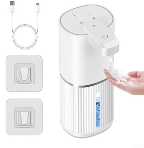 Automatischer Seifenspender über USB wiederaufladbar | 1200 mAh berührungsloser Händedesinfektionsmittelspender mit 4 einstellbaren Stufen | IPX5 wasserdichter elektrischer Seifenspender für Küche