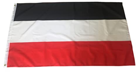 Vervevum Bandiera della Germania Stendardo Nazionale in Poliestere Nero Bianco Rosso Bandiera della Germania 90x150 cm, stendardo