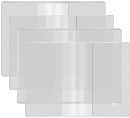 AMATHINGS 4 Stück Heimtierausweis Hülle durchsichtig und wasserfest – EU-Standard-Hülle für Impfpasse von Tierärzten