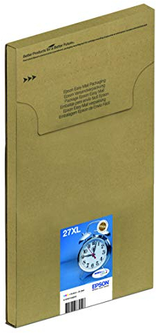 Epson Original 27XL Tinte Wecker (WF-3620DWF WF-3640DTWF WF-7110DTW WF-7210DTW WF-7610DWF WF-7620DTWF WF-7710DWF WF-7715DWF WF-7720DTWF, Amazon Dash Replenishment-fähig) Multipack 3-farbig