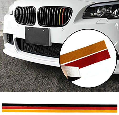 C-FUNN M-Sport Kühlergrill, Vinylstreifen, Aufkleber für BMW M3 M5 E46 E90 Deutschland Flagge