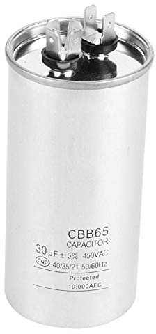 CBB65A-1 Condensador de motor cilíndrico, condensador de motor 30uF CA 450V Adecuado para acondicionadores de aire, compresores y motores