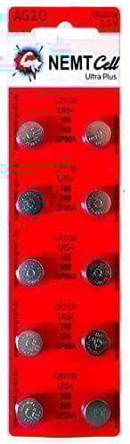 10 AG10 Wilhlem Cell Knopfzellen Knopfbatterien Uhrenbatterien LR1130, LR54, 189, 389