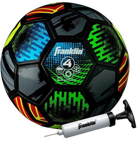 Franklin Sports Mystic Kids Soccer Ball - Size 4 Youth Soccer Ball - Soft Cover - Great for Kids and Toddlers - Air Pump Included