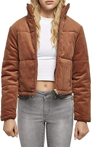 Urban Classics Ladies Corduroy Puffer Jacket Toffee XXL