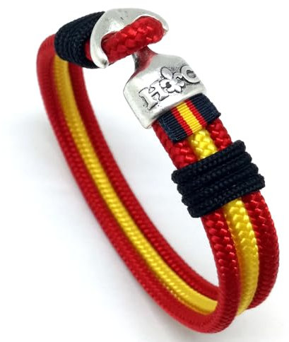 Hispania Colors Pulsera-Yacht bandera de España, con cierre en forma de ancla (22)